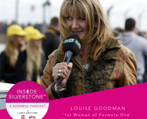 Louise Goodman - An award-winning TV presenter & Journalist; and also dubbed the First Woman of Formula One